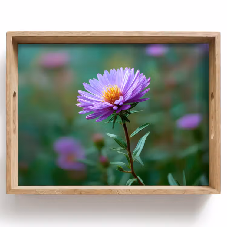 Dienblad - Aster - Paars - Bloem - Blaadjes — 1
