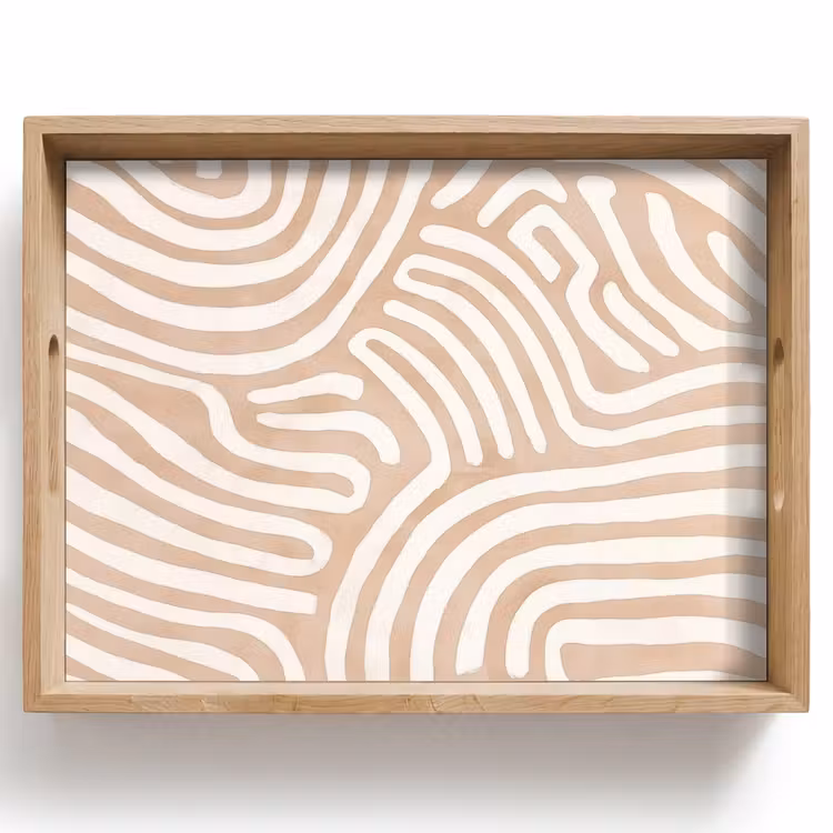 Dienblad - Beige - Aardspatroon — 1