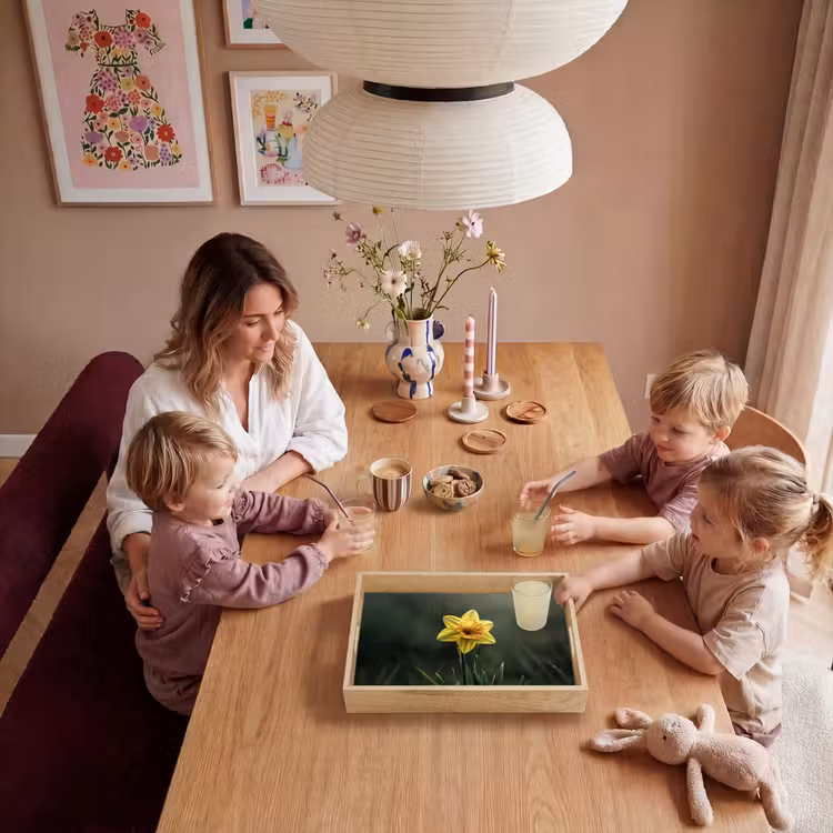 Dienblad - Bloem - Narcis - Gras - Geel — 7