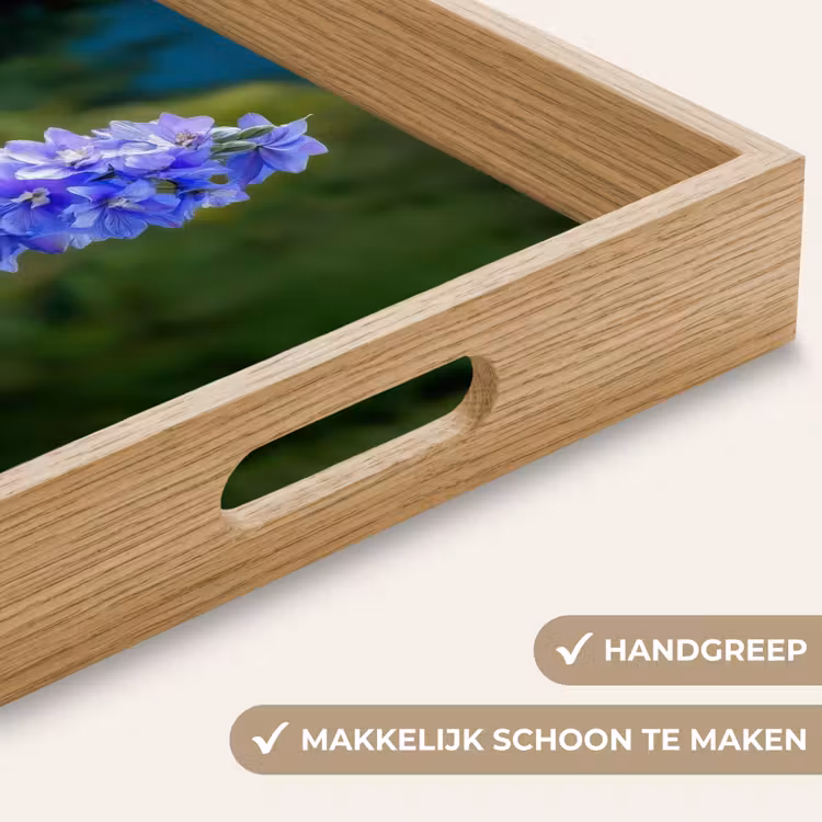 Dienblad - Bloemen - Blauw - Dennenboom — 5