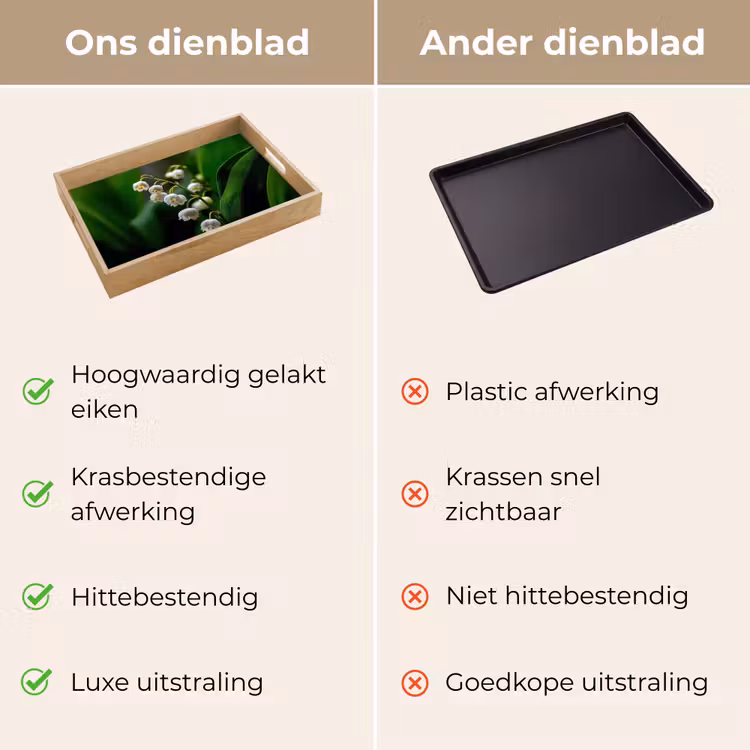 Dienblad - Bloemen - Wit - Bladeren - Lelietjes — 3