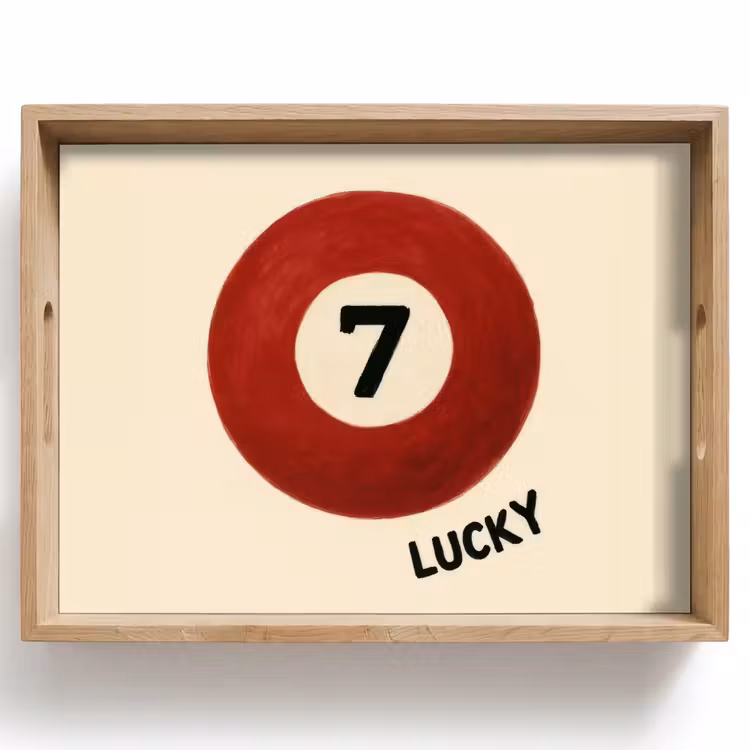 Dienblad - Cirkel - Zeven - Lucky - Rood — 1