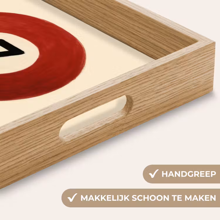 Dienblad - Cirkel - Zeven - Lucky - Rood — 5