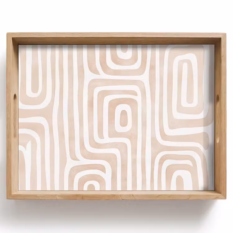 Dienblad - Decoratief - Labyrint - Beige — 1