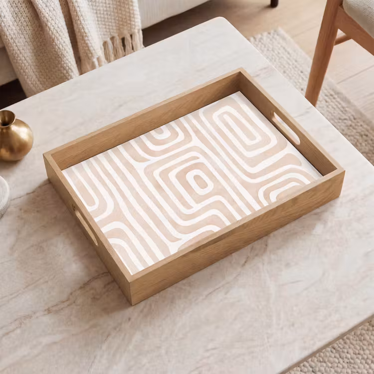 Dienblad - Decoratief - Labyrint - Beige — 2