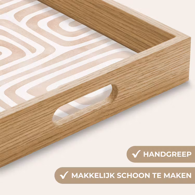 Dienblad - Decoratief - Labyrint - Beige — 5