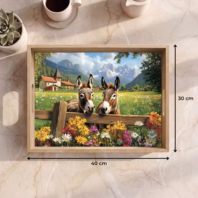 Dienblad - Ezels - Bloemen - Zomers — 9