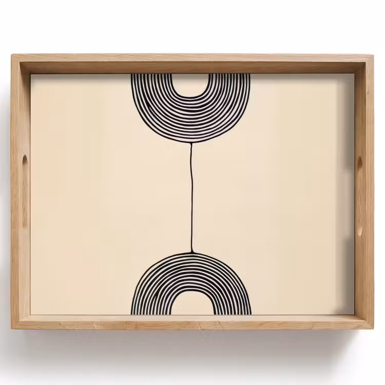 Dienblad - Geometrische bogen - Minimalistisch - Symmetrisch — 1