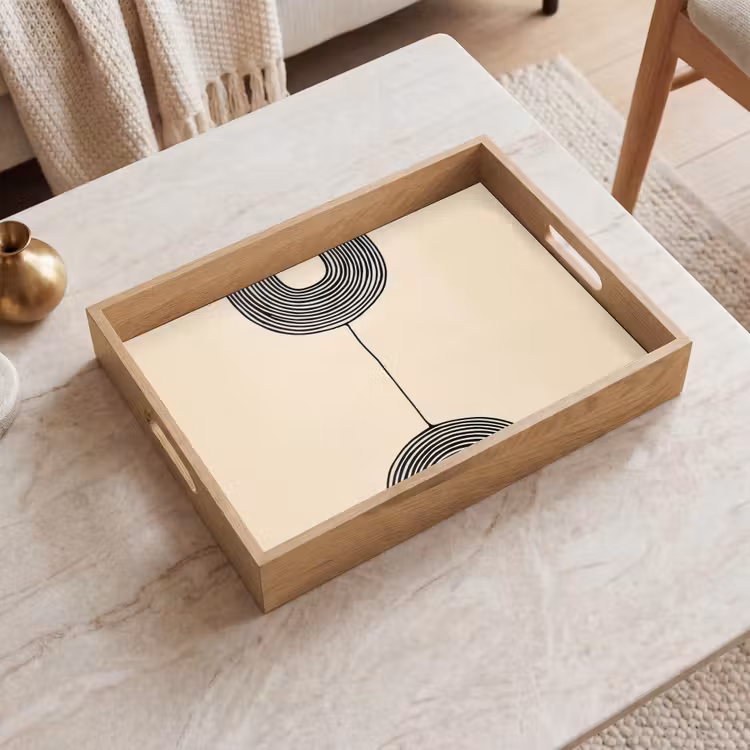 Dienblad - Geometrische bogen - Minimalistisch - Symmetrisch — 2