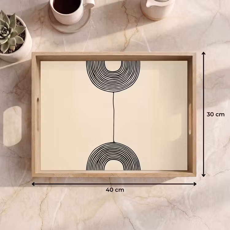 Dienblad - Geometrische bogen - Minimalistisch - Symmetrisch — 9