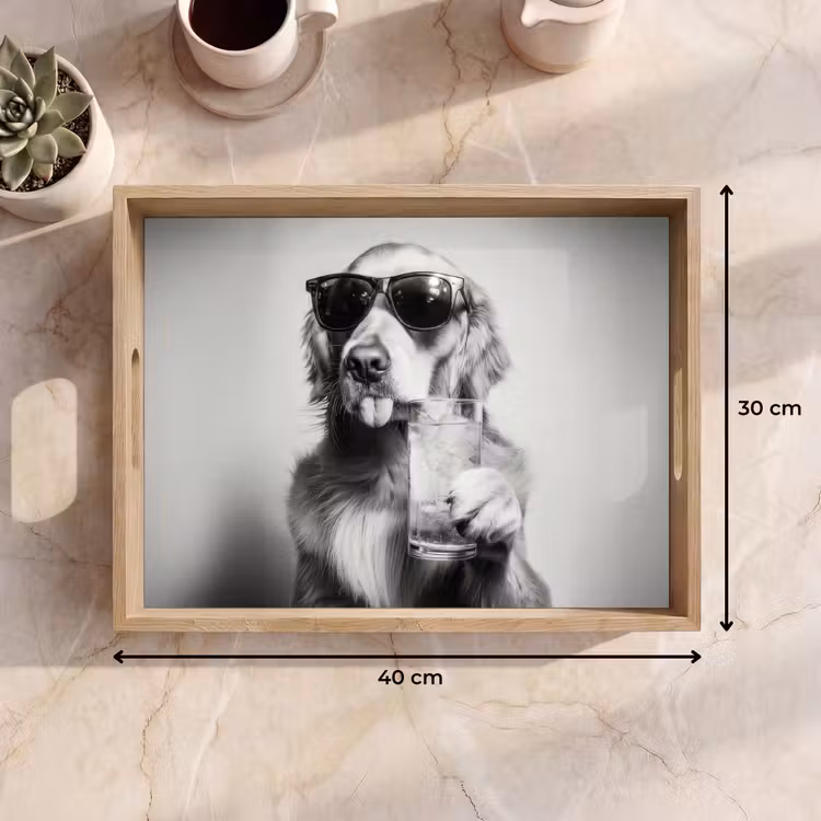 Dienblad - Golden retriever - Hond - Zonnebril - Gkas — 9