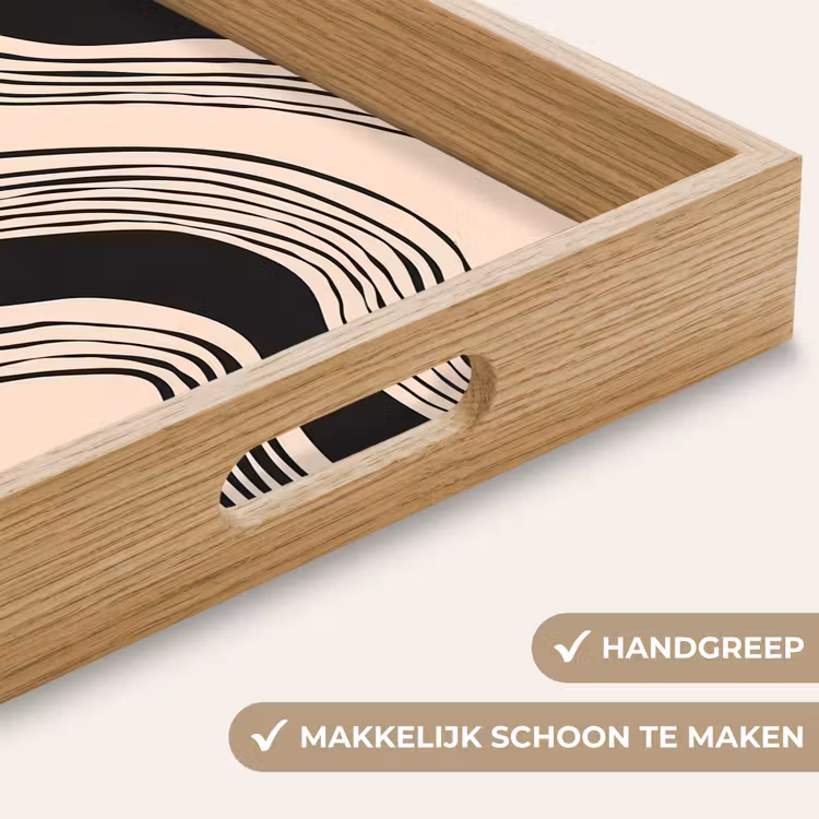 Dienblad - Golven - Zwart - Zandkleur — 5