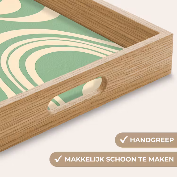 Dienblad - Golvende lijnen - Mintgroen - Dansende vormen — 5