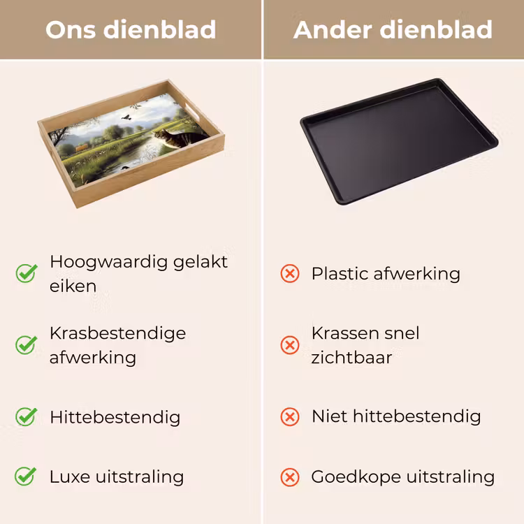 Dienblad - Kat - Beekje - Weide — 3