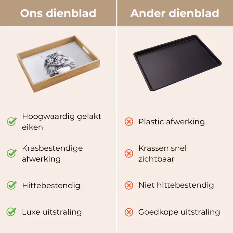 Dienblad - Kat - Bril - Mok - Pluizig — 3
