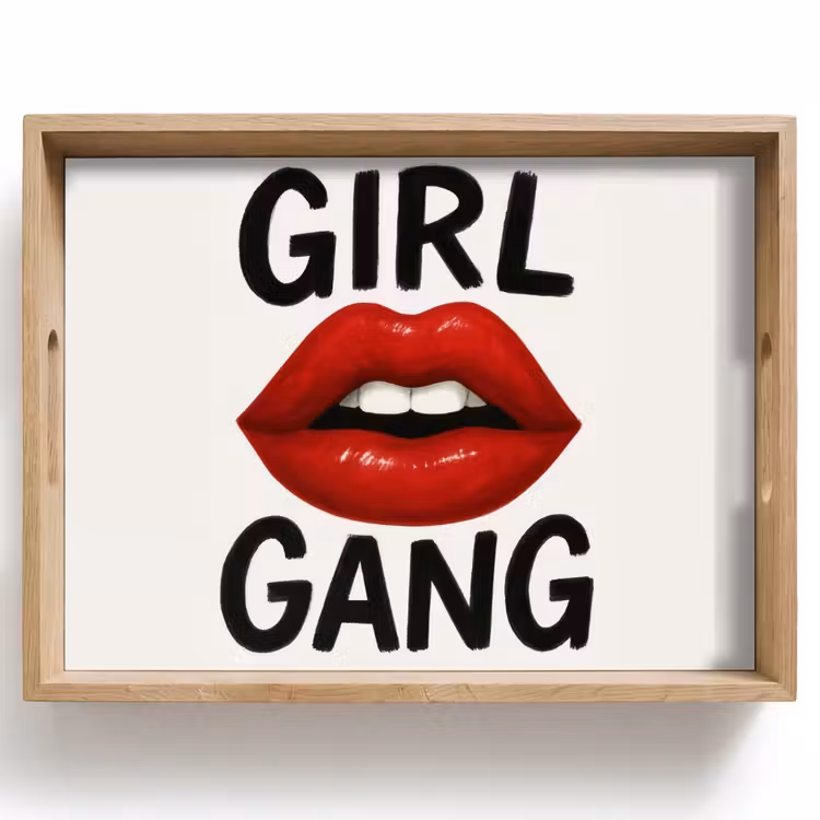 Dienblad - Lip - Girl - Rood - Letters — 1