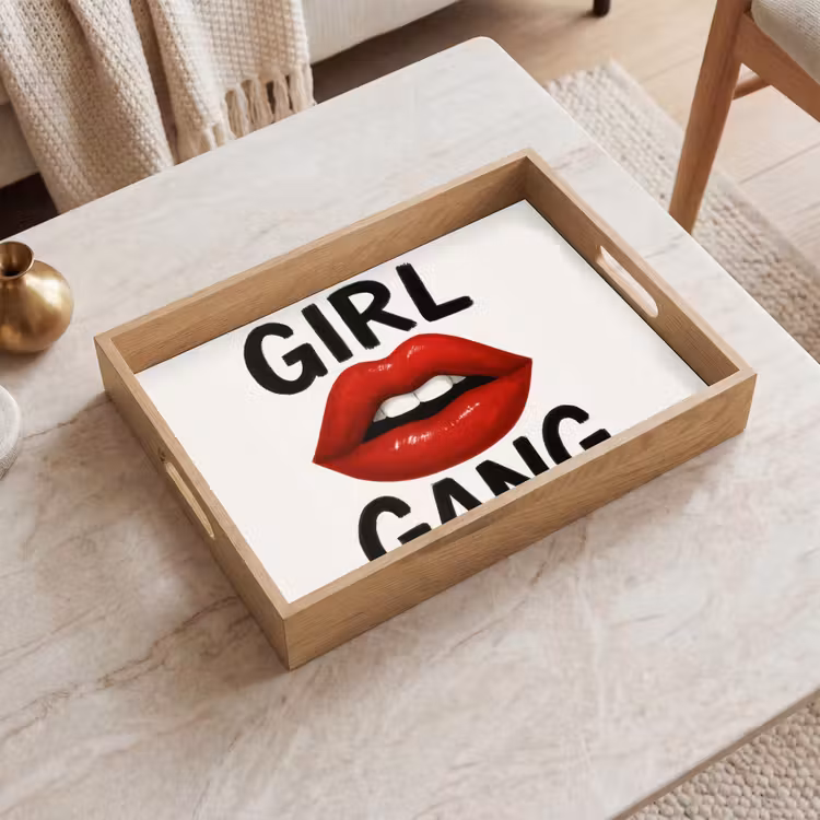 Dienblad - Lip - Girl - Rood - Letters — 2