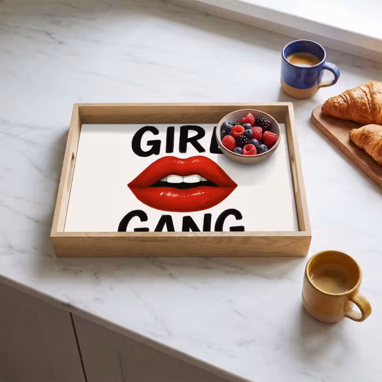Dienblad - Lip - Girl - Rood - Letters — 4