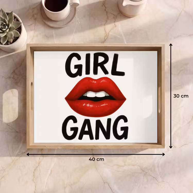 Dienblad - Lip - Girl - Rood - Letters — 9