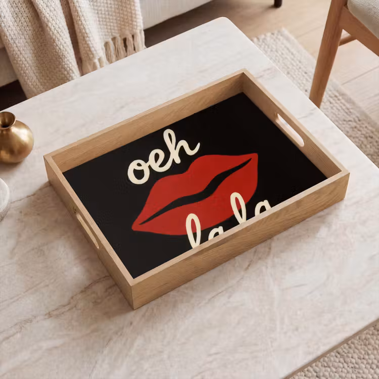 Dienblad - Lip - Rood - Quote — 2