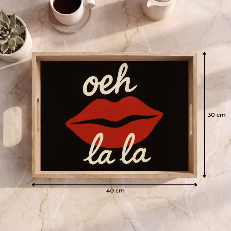 Dienblad - Lip - Rood - Quote — 9