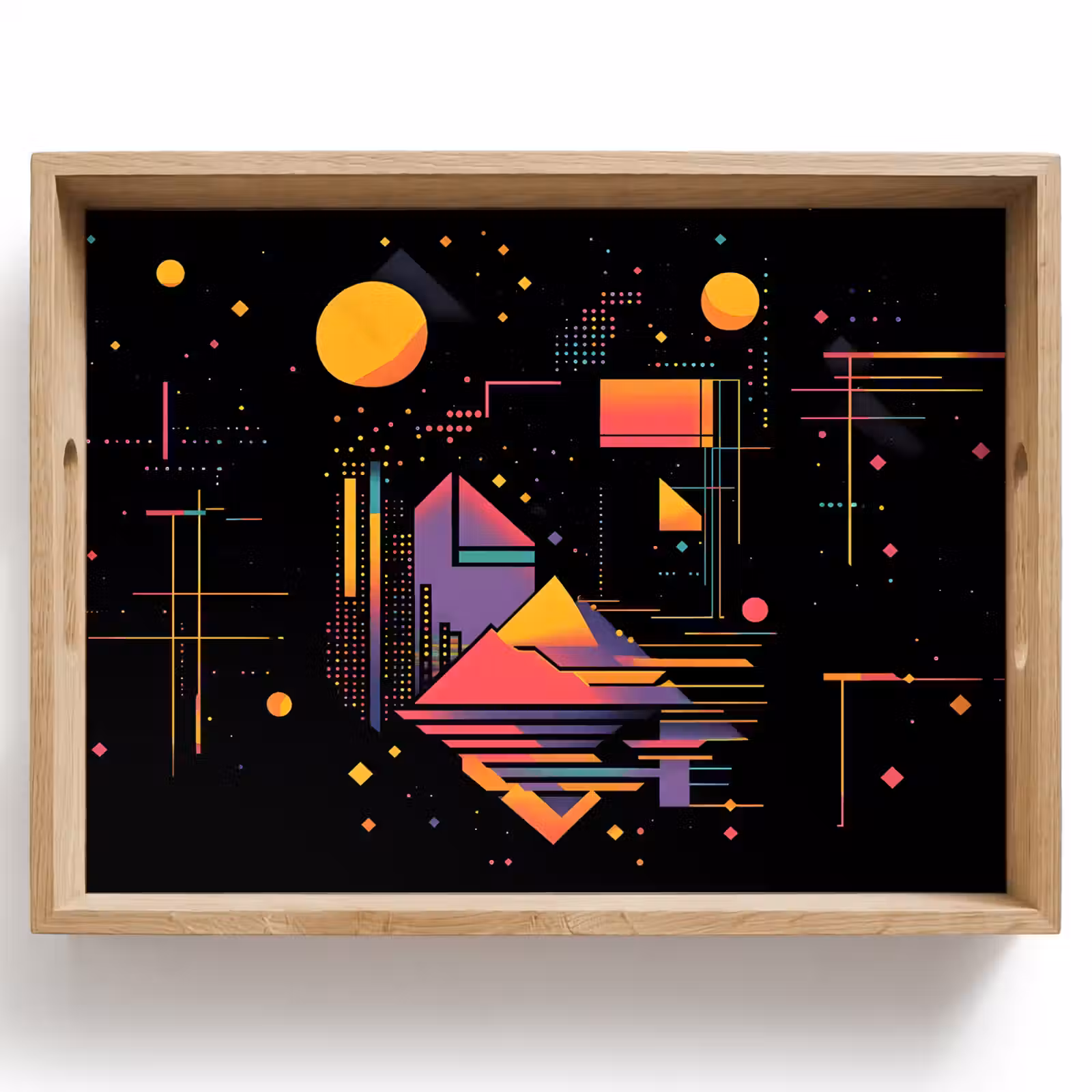 Dienblad - Abstract - Vormen - Lijnen - Kleurrijk — 1