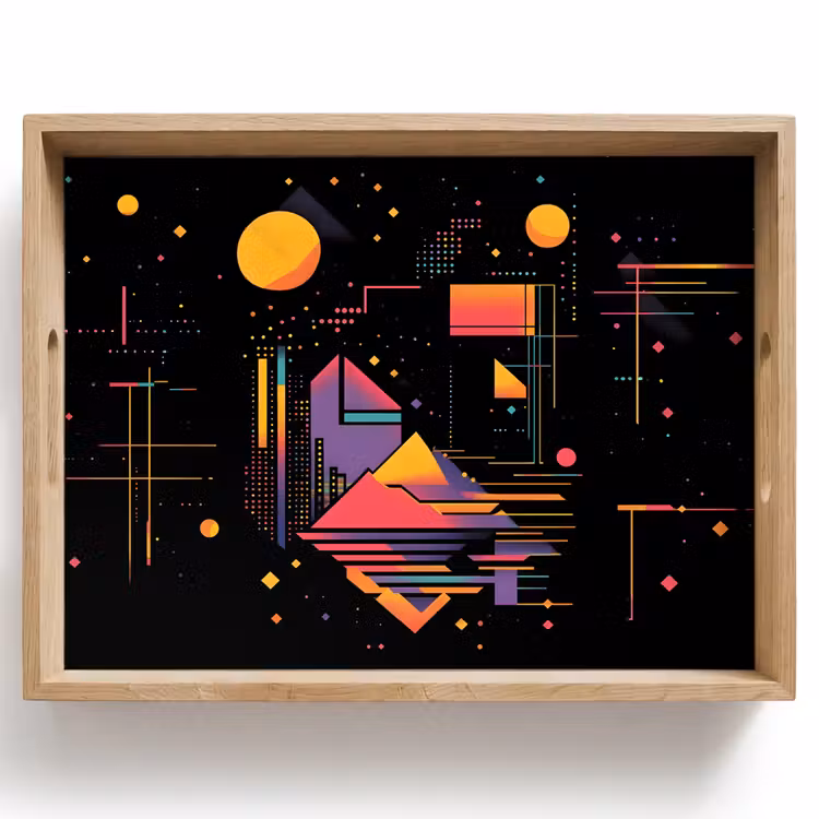 Dienblad - Abstract - Vormen - Lijnen - Kleurrijk — 1