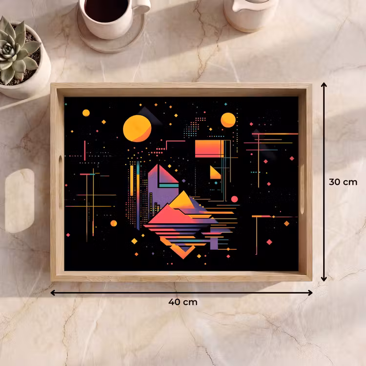Dienblad - Abstract - Vormen - Lijnen - Kleurrijk — 9