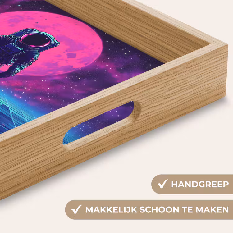Dienblad - Astronaut - Maan - Roze - Sterrennevels — 5