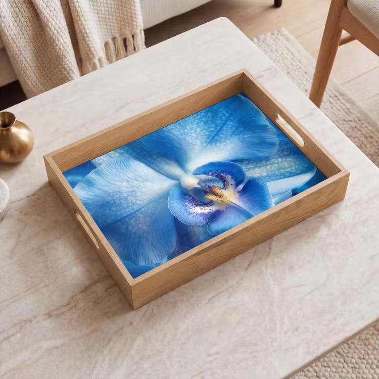 Dienblad - Blauw - Orchidee - Elegeant — 2
