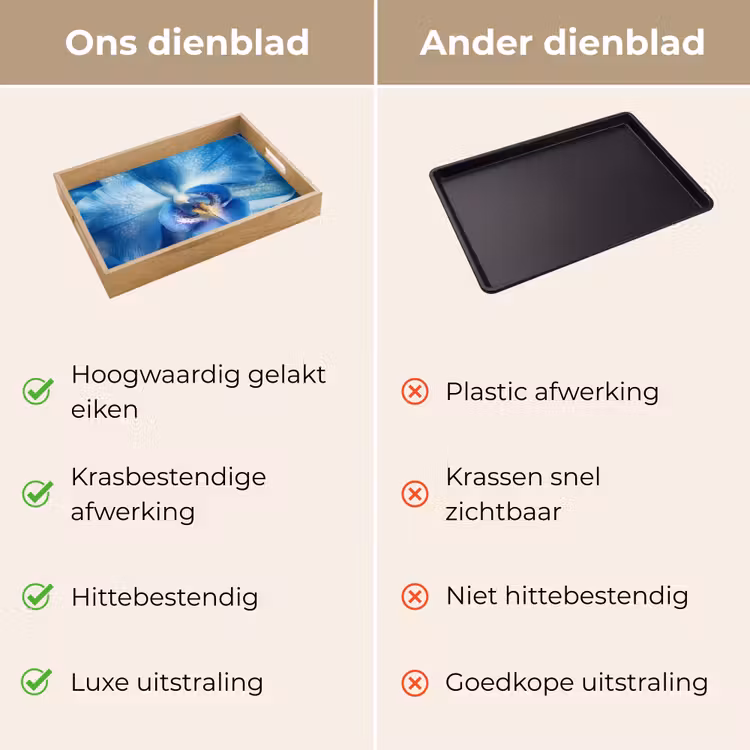 Dienblad - Blauw - Orchidee - Elegeant — 3
