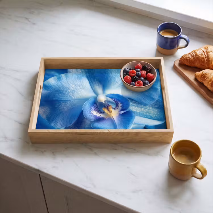 Dienblad - Blauw - Orchidee - Elegeant — 4