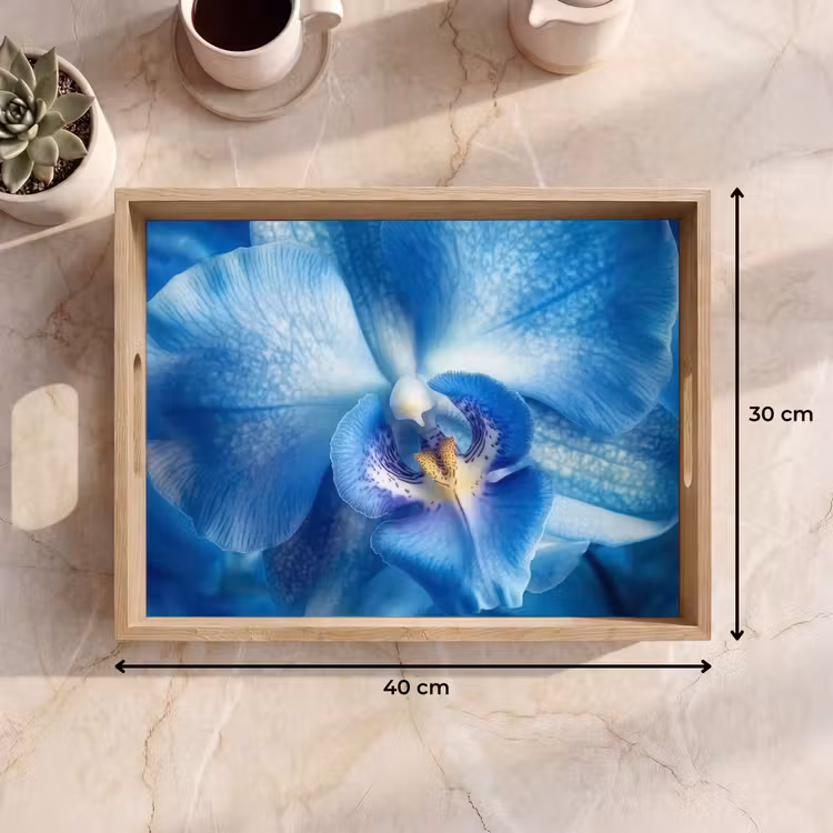 Dienblad - Blauw - Orchidee - Elegeant — 9