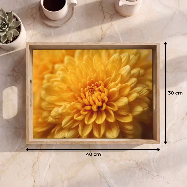 Dienblad - Geel - Chrysant - Zachtheid — 9