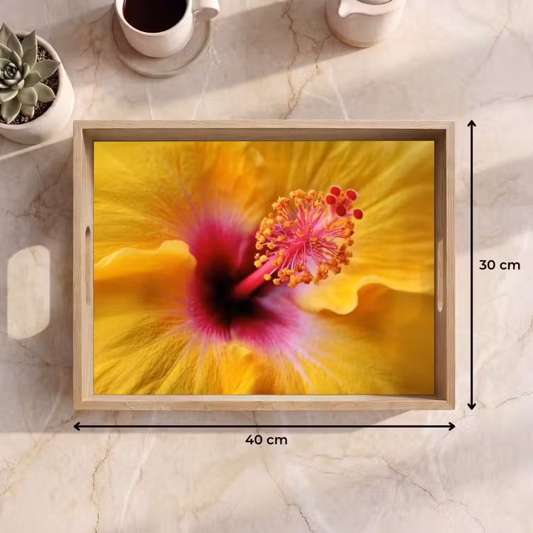 Dienblad - Geel - Hibiscus - Tropisch — 9