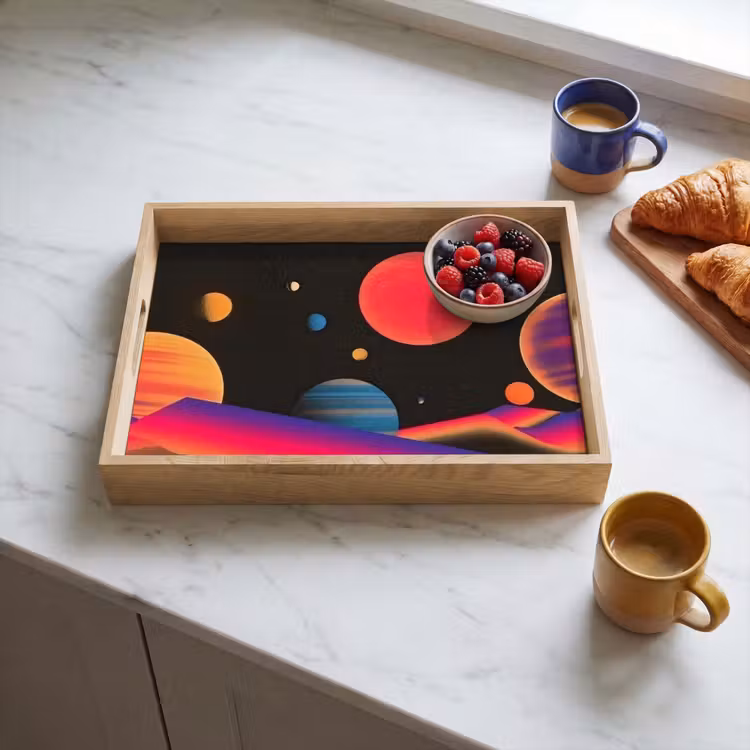 Dienblad - Hemel - Planeten - Felgekleurd — 4