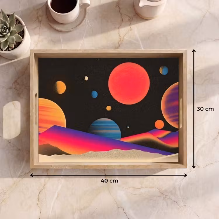 Dienblad - Hemel - Planeten - Felgekleurd — 9