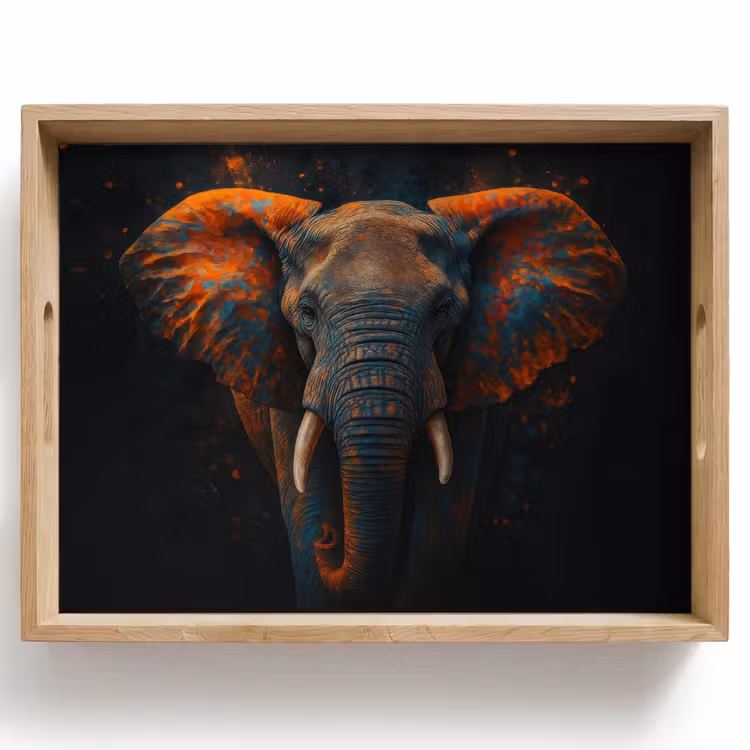Dienblad - Olifant - Oranje - Oren — 1