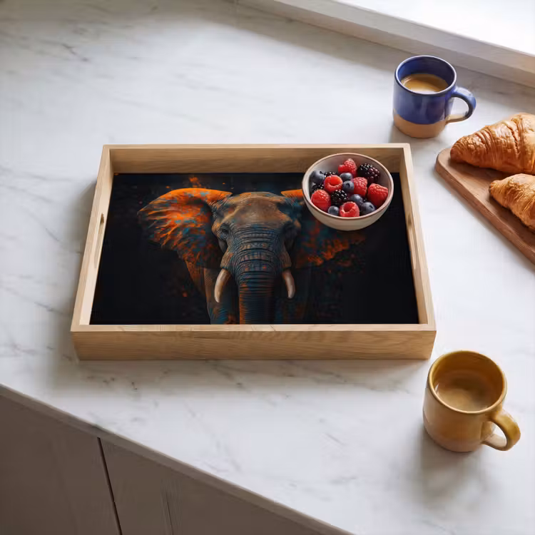 Dienblad - Olifant - Oranje - Oren — 4