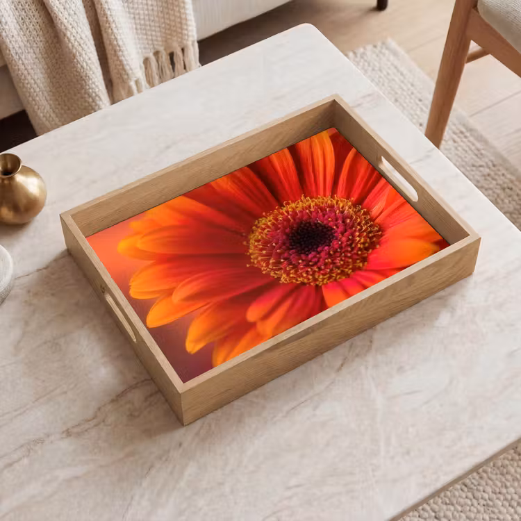Dienblad - Oranje - Gerbera - Intens — 2
