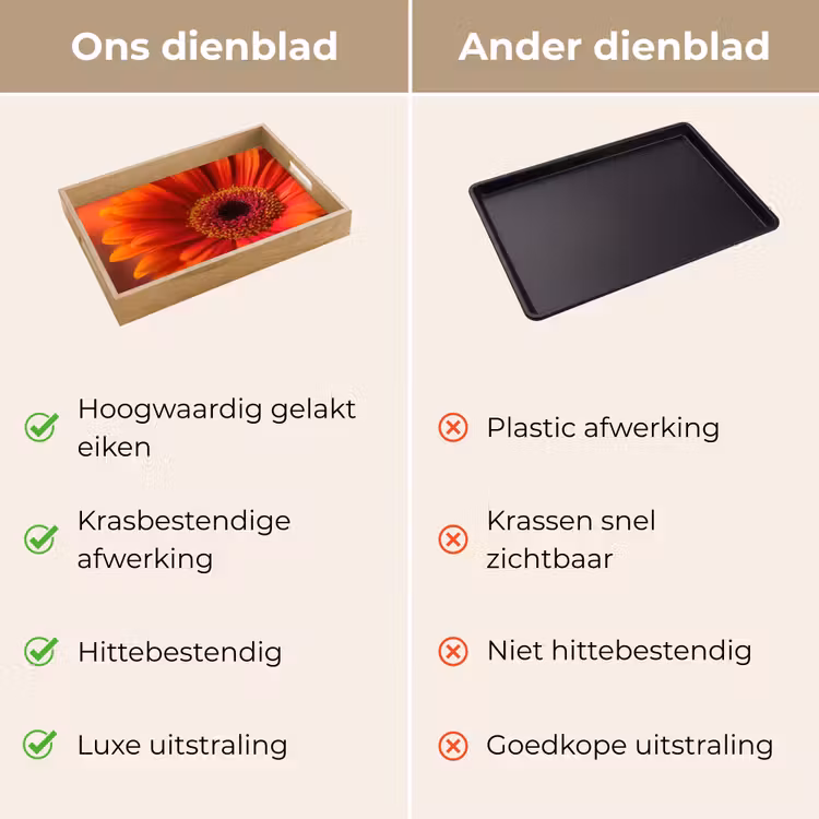 Dienblad - Oranje - Gerbera - Intens — 3