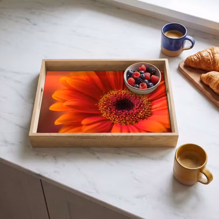 Dienblad - Oranje - Gerbera - Intens — 4