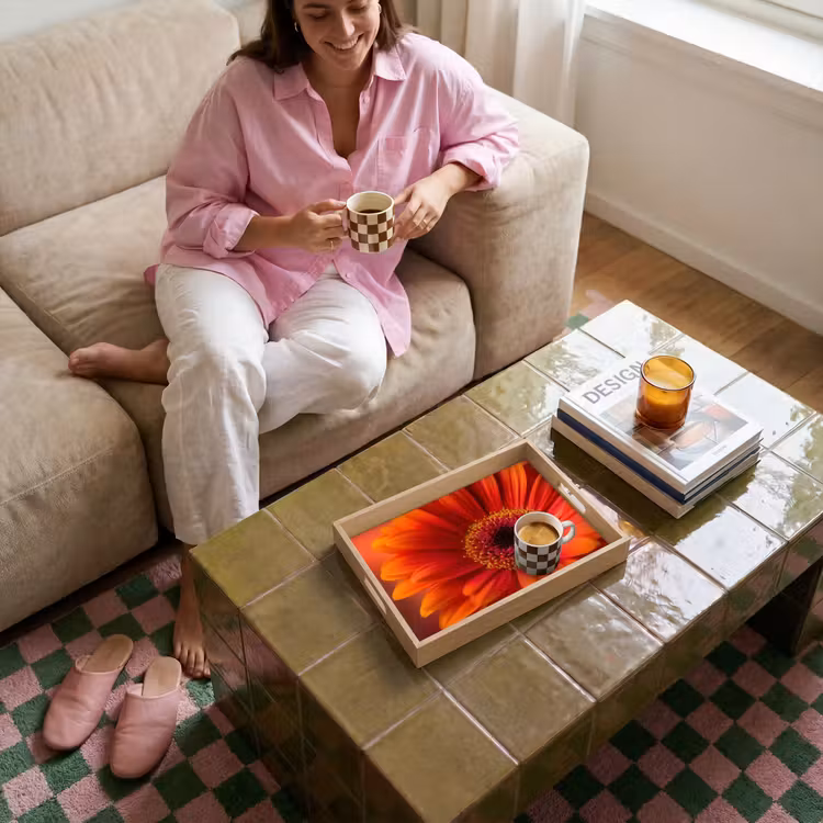 Dienblad - Oranje - Gerbera - Intens — 6