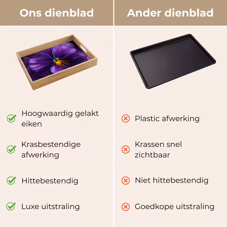 Dienblad - Paars - Viool - Diepte — 3
