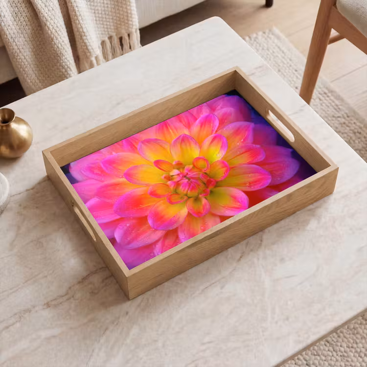 Dienblad - Roze - Dahlia - Kleurrijk — 2