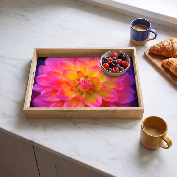 Dienblad - Roze - Dahlia - Kleurrijk — 4