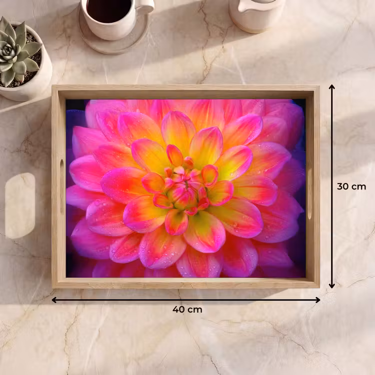 Dienblad - Roze - Dahlia - Kleurrijk — 9