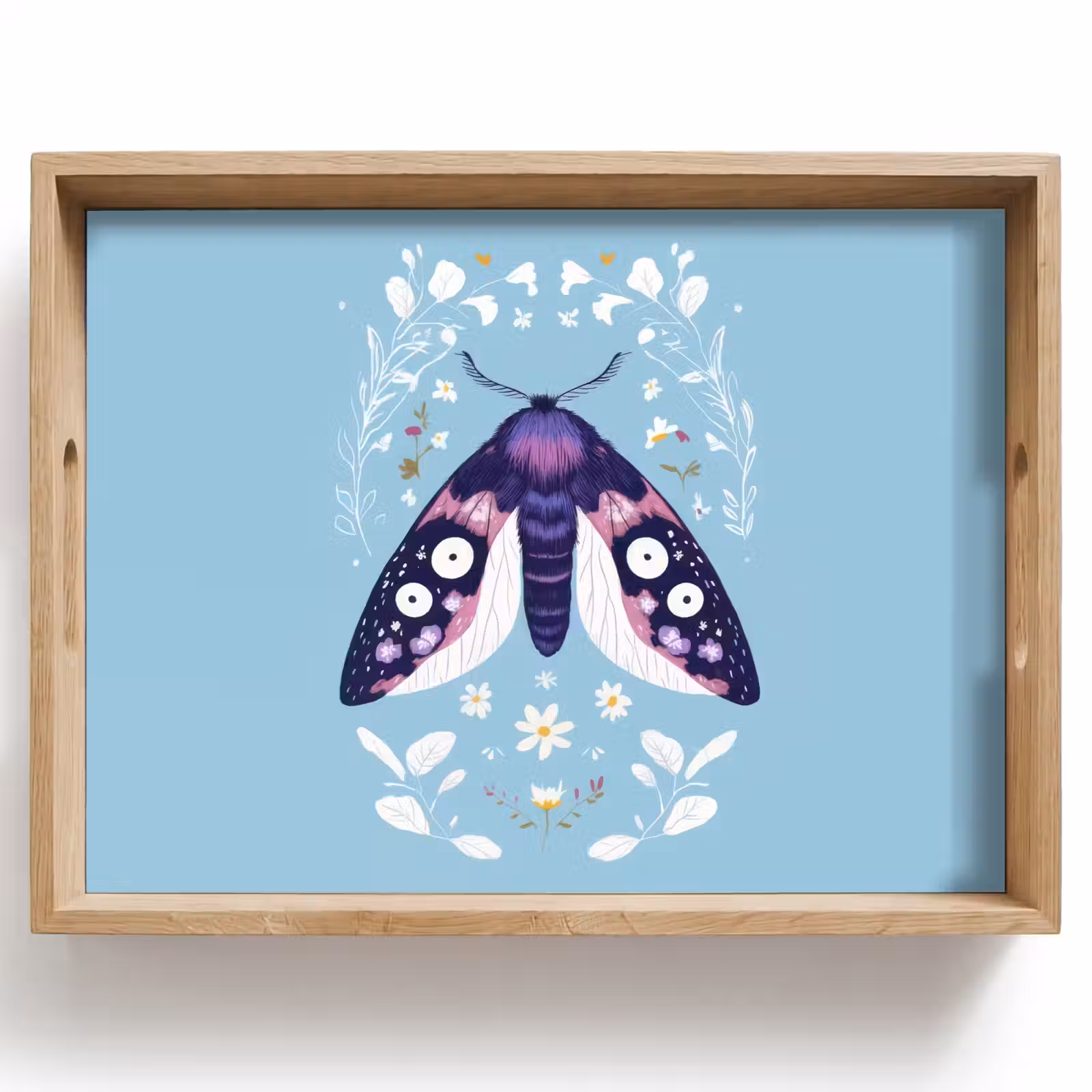 Dienblad - Bladeren - Wit - Vlinder - Insect — 1