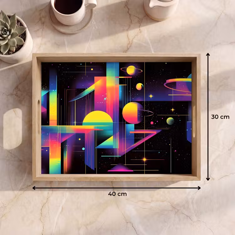 Dienblad - Abstract - Vormen - Kleurrijk - Lijnen — 9