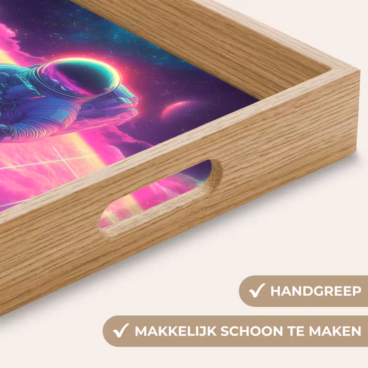 Dienblad - Astronaut - Neon - Roze - Wolken — 5